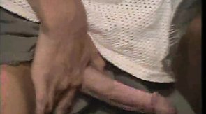 Trainer is getting a juicy blowjob by his sexy client