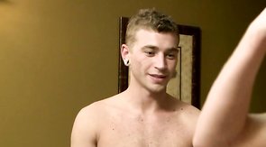 Lusty naked boys are sucking dicks in the bathroom