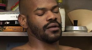 Muscular black performer is giving a professional deepthroat