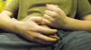 Massaging Big Cock with Oil until Intense Orgasm