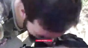 Bearded Daddy Gives Facial in the Woods