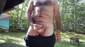 Outdoor Public Masturbation with a Cum Shot
