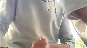 Twinks Kissing and Masturbating Outdoors
