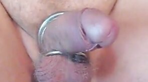 Mature Gay Daddy Plays with Cock Rings