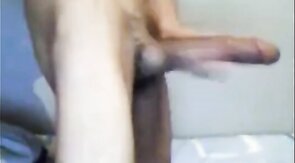Twink's Huge Cock on Webcam
