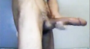 Twink's Huge Cock on Webcam