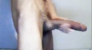 Twink's Huge Cock on Webcam