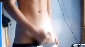 Tasty Amateur Twink's Striptease and Masturbation