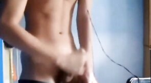 Tasty Amateur Twink's Striptease and Masturbation