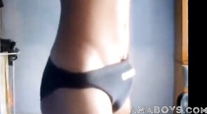 Tasty Amateur Twink's Striptease and Masturbation