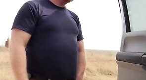 Pissing Outdoors with a Hairy Stud