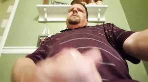 Big-Cock Daddy Strokes His Meat