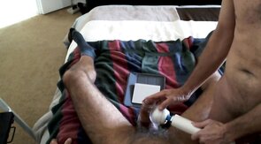 Golf Buddy's Big Cock Plays with Daddy