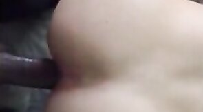 Amateur Bareback: Big Black Cock Stretches White Ass