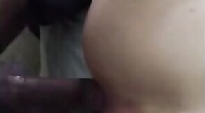 Amateur Bareback: Big Black Cock Stretches White Ass