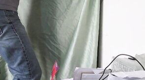 Twink Sucks Big Cock Through Glory Hole