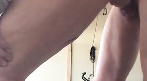 Daddy Barebacked in the Garage by Big Cock