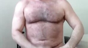 Daddy Bear Coach Strokes Off & Cums Hard