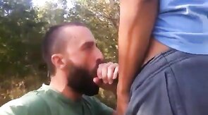 Big Cock Blowjob Outside
