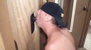Sucking BBC At Glory Hole - Amateur Interracial Gay Video