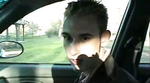 Twink Blows in Car and Gets a Facial