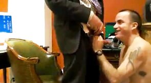 Big-Cock Daddy Blows His Male Secretary