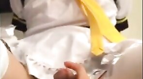 Asian Crossdresser Rides Cock and Cums Hard