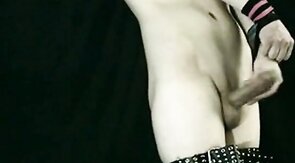 Bound Emo Femboy Crossdresser Cums Hard