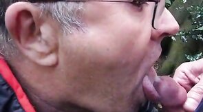 Outdoor Amateur Blowjob for a Cum Slut