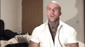 Tatted Stud Strokes His Big Cock Solo