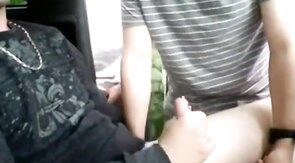 Interracial Outdoor Suck Off at the Rest Stop