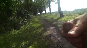 Outdoor Masturbation with Cum