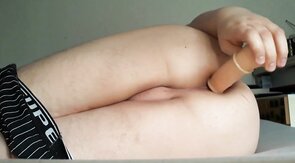 Chubby Man Enjoys Anal Play with Sex Toys