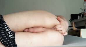 Chubby Man Enjoys Anal Play with Sex Toys