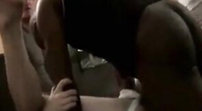 Bareback Group Sex: Filling a Hungry Cumdump's Hole