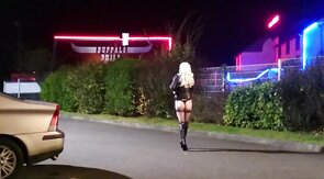 Crossdresser Angel Outdoor Fun