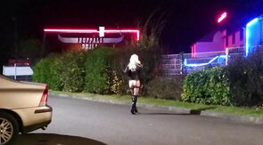 Crossdresser Angel Outdoor Fun