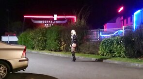 Crossdresser Angel Outdoor Fun