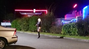 Crossdresser Angel Outdoor Fun