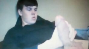 Chubby Guy Strokes His Huge Cock on Cam