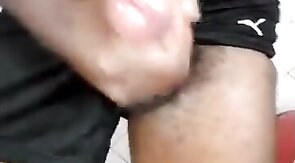 Big-Headed Black Cock in Shorts