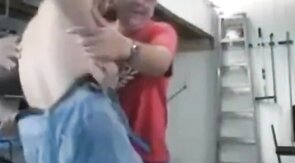 Dancing Daddy Bear Flashes His Big Cock on Webcam