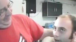 Dancing Daddy Bear Flashes His Big Cock on Webcam