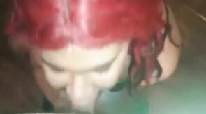 Femboy Crossdresser Sucks Big Cock and Swallows