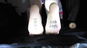 Twink Slut Fucks His Huge Purple Dildo