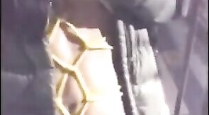 Asian Crossdresser Cums Outside