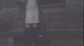 Asian Crossdresser Cums Outside