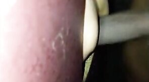 Amateur Interracial Bareback with a Big Cock at the Glory Hole