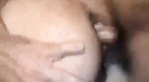 Bareback Black Amateur Takes Thick Sticky Cream Pie