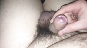 Fat Amateur Strokes His 4-Inch Mini-Penis